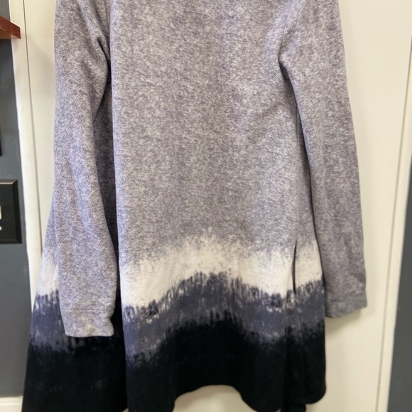 Cuddl duds sweater fleece wear with stretch grey ombre size Medium - Picture 7 of 11